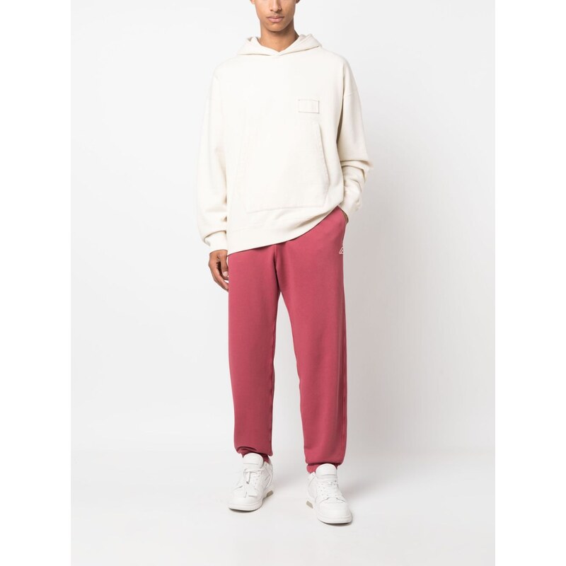 Autry logo-patch cotton track pants - Red