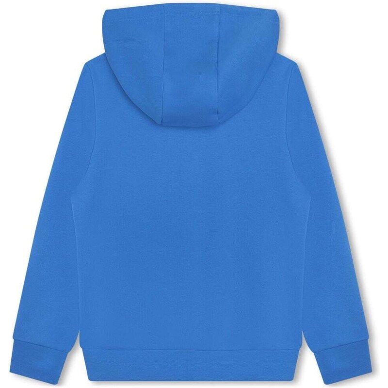 BOSS Kidswear logo-print hooded cardigan - Blue