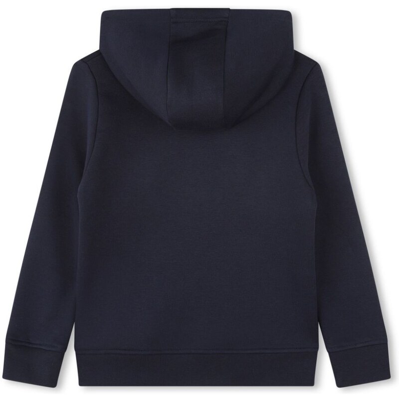 BOSS Kidswear logo-print cotton hoodie - Blue