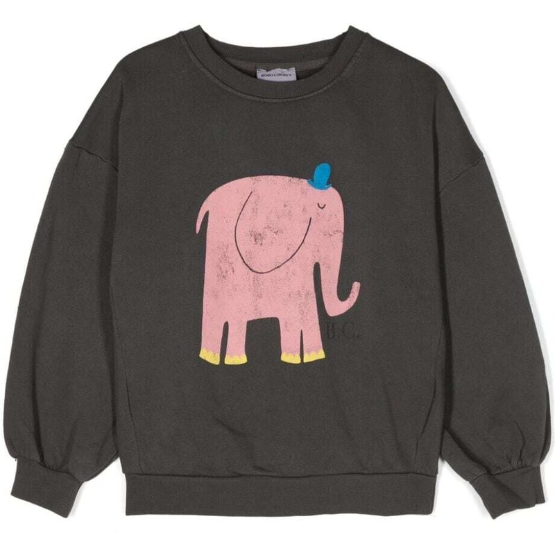 Bobo Choses Elephant-print organic-cotton sweatshirt - Grey