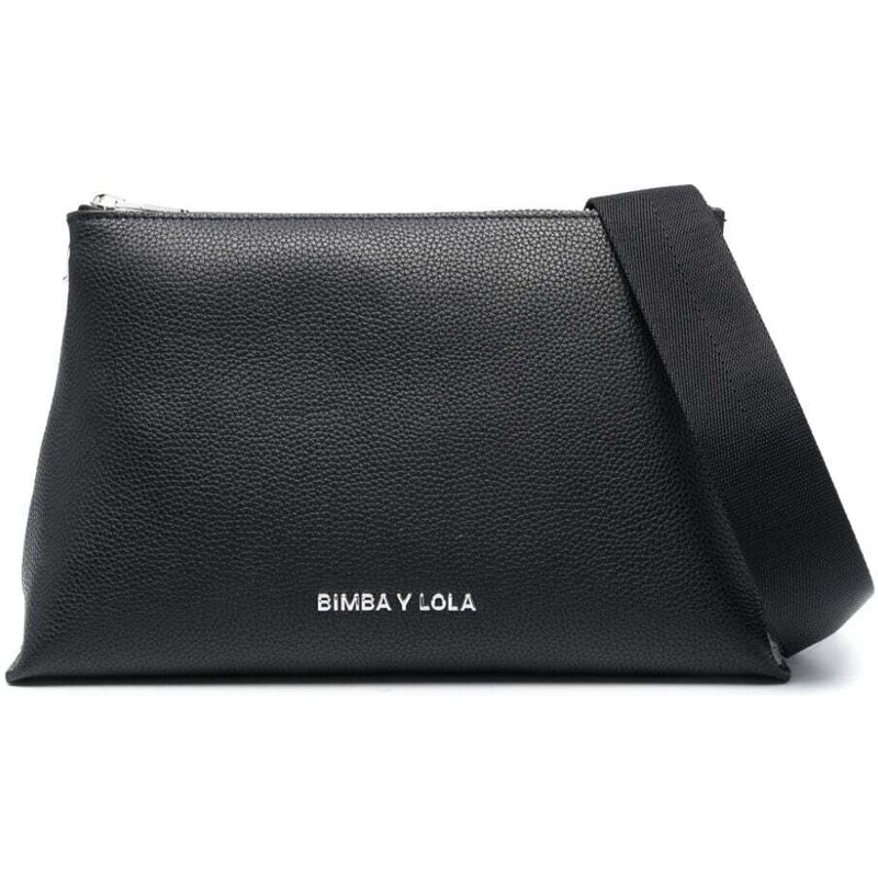 Bimba y Lola medium Trapezium leather crossbody bag - Black