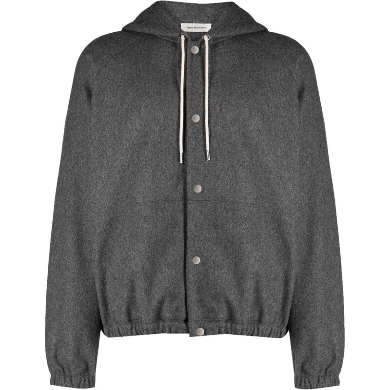 There Was One hooded flannel jacket - Grey