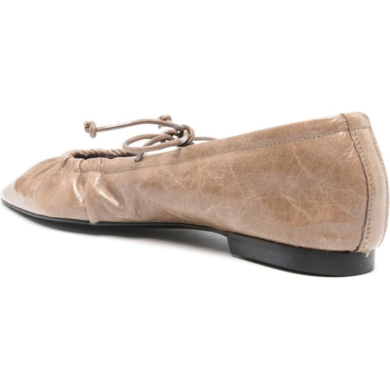 Bimba y Lola pointed-toe leather Ballerina shoes - Brown