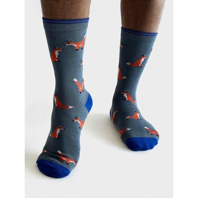 Thought Fashion UK Bambusové ponožky Oriel Fox blue 40-46