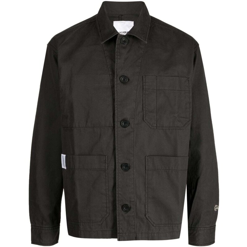 CHOCOOLATE multi-pocket cotton shirt jacket - Grey