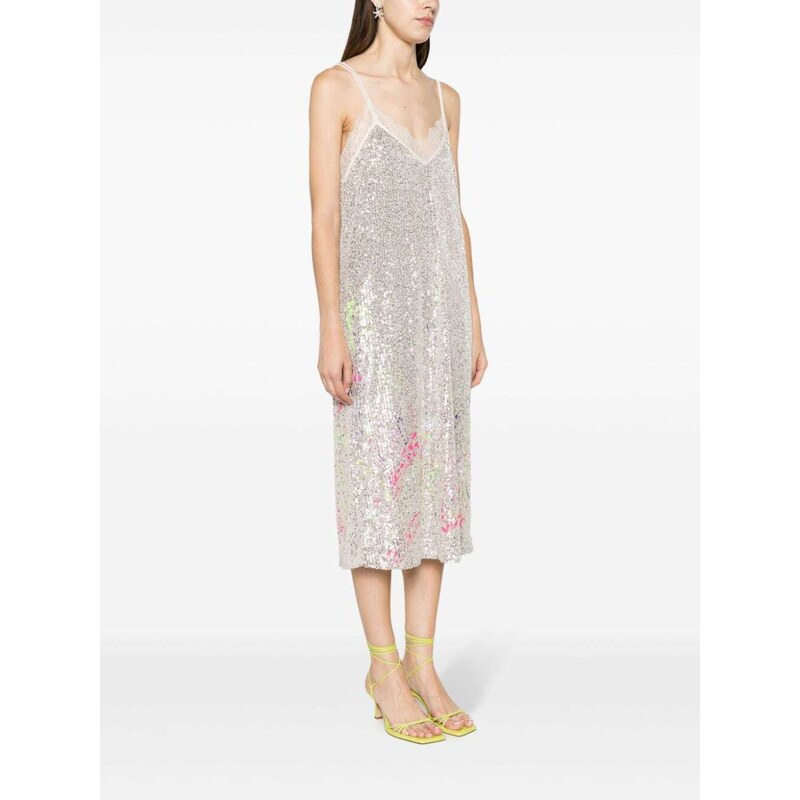 TWINSET Myfo sequined midi dress - Silver