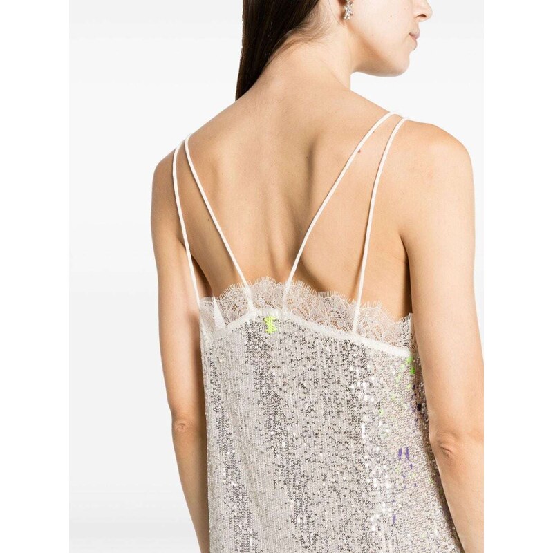 TWINSET Myfo sequined midi dress - Silver