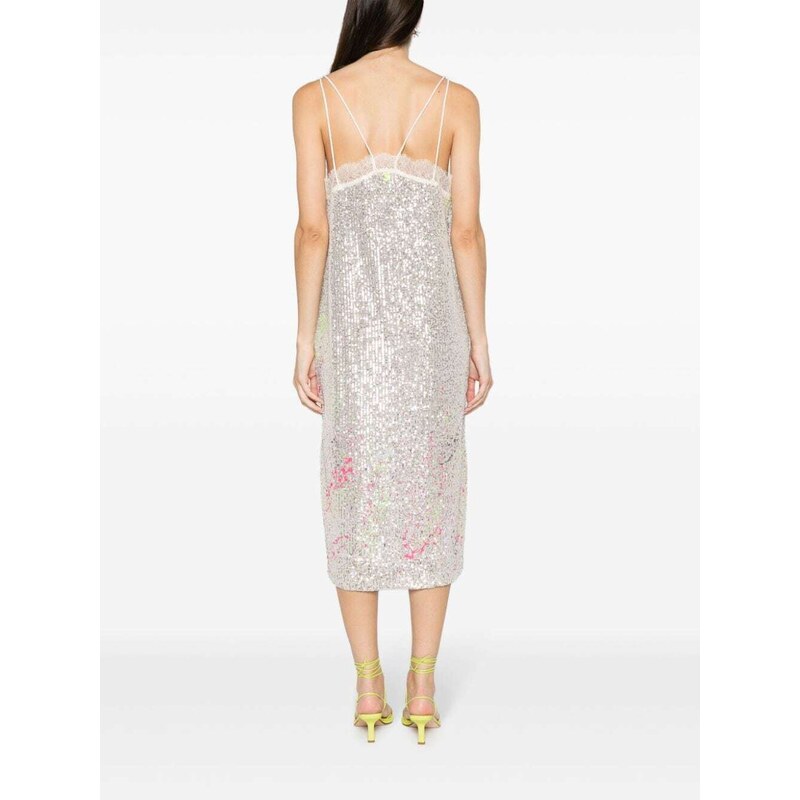 TWINSET Myfo sequined midi dress - Silver