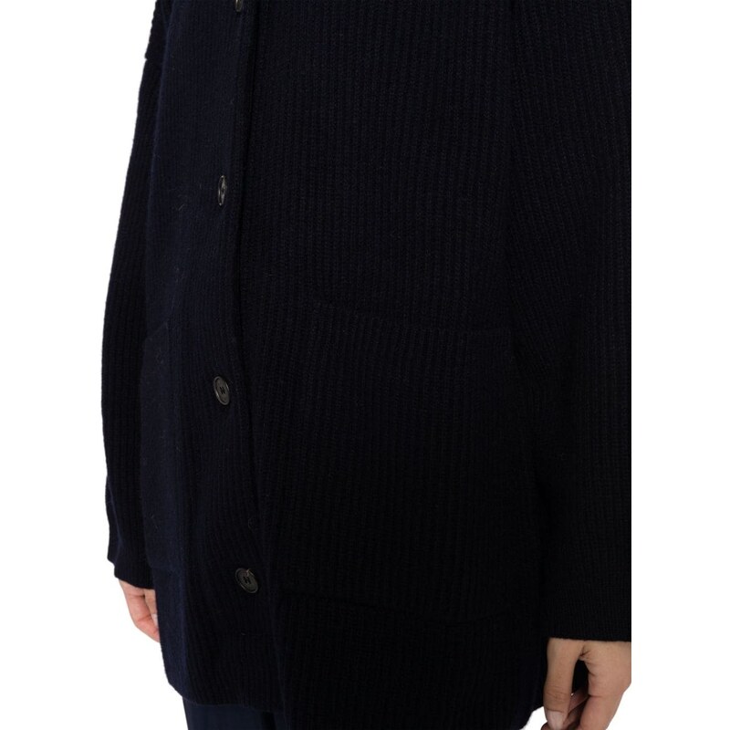 STUDIO TOMBOY pointed-collar purl-knit cardigan - Blue
