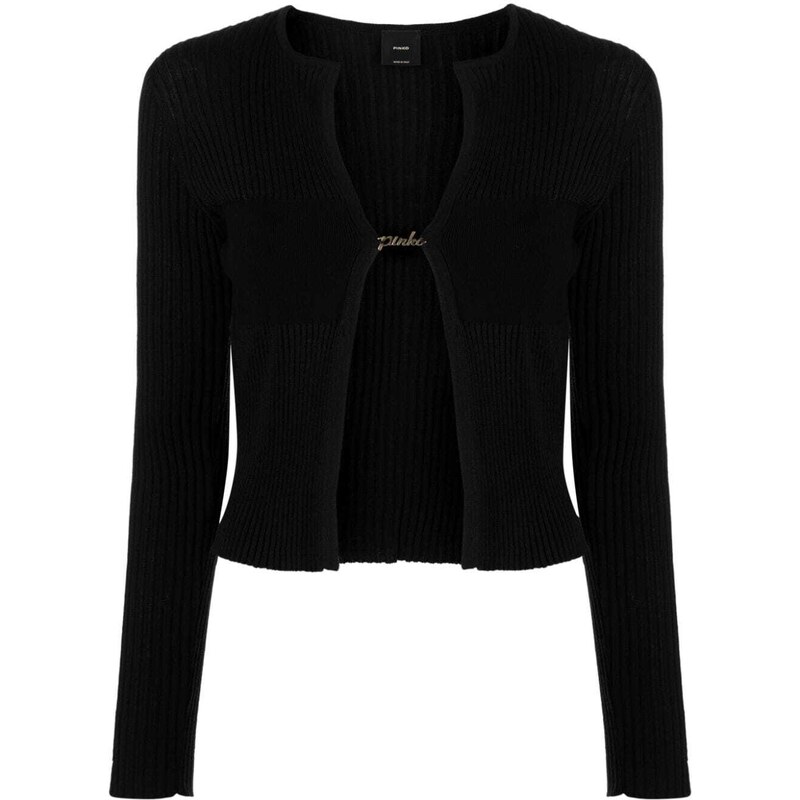 PINKO open-front ribbed cardigan - Black