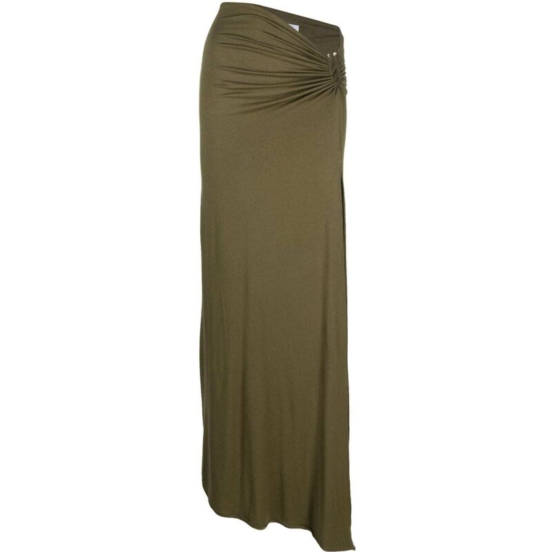 CONCEPTO asymmetric draped maxi skirt - Green