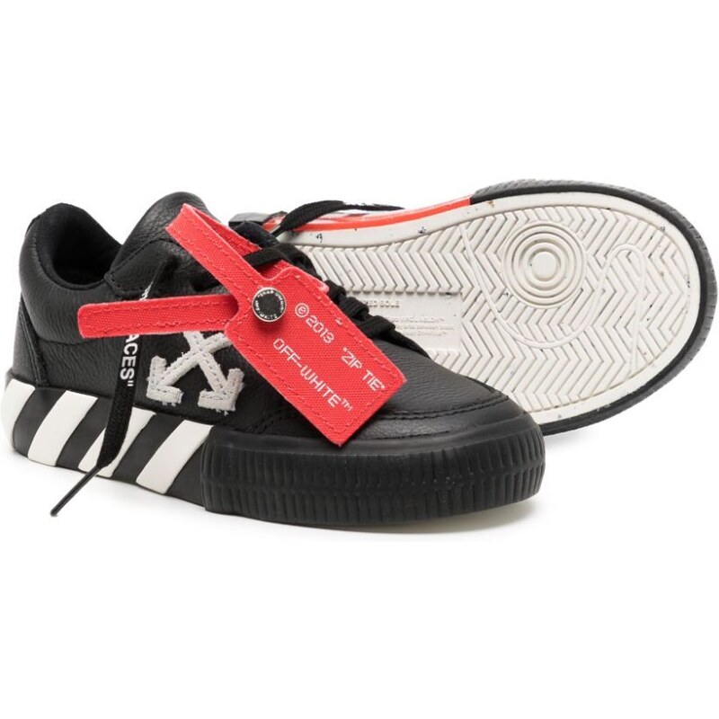 Off-White Kids Vulcanized low-top sneakers - Black