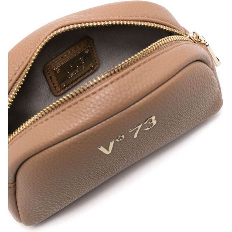 V°73 logo-plaque make-up bag - Neutrals