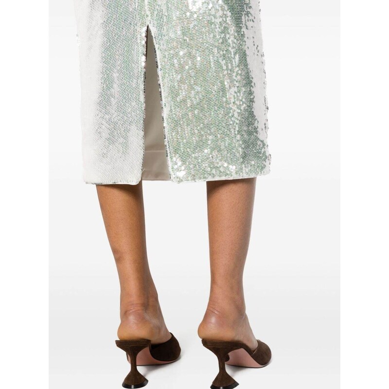 ROTATE BIRGER CHRISTENSEN sequin-embellished pencil skirt - White