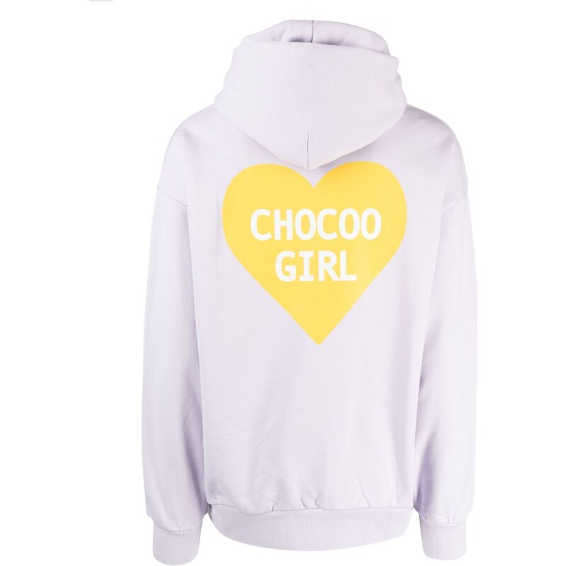 CHOCOOLATE logo-print cotton hoodie - Purple