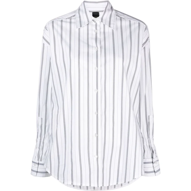 PINKO SHIRT CHIETI ウーマンホワイトライトブルー