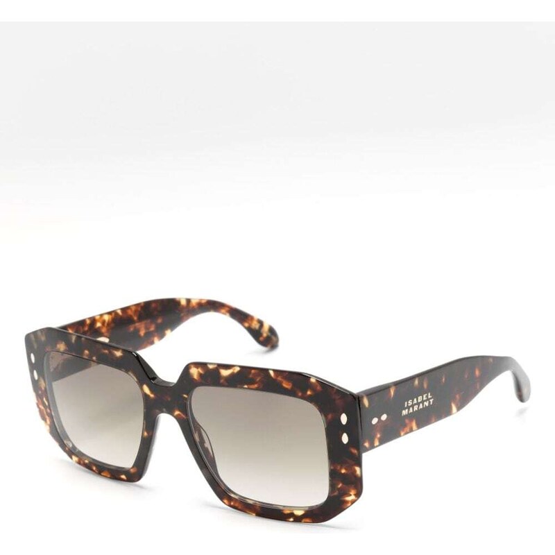 Isabel Marant Eyewear logo-print square-frame sunglasses - Brown