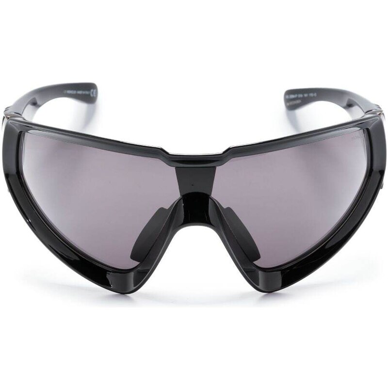Moncler + Rick Owens Wrapid shield-frame sunglasses - Black