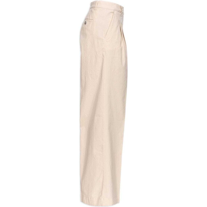 PINKO high-waisted cotton trousers - Neutrals