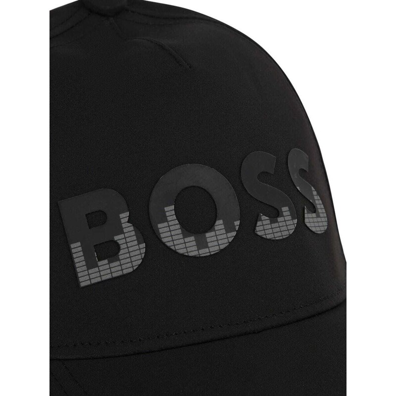 BOSS Kidswear rubberised-logo cotton cap - Black