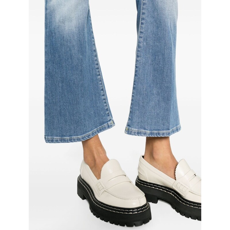 DONDUP distressed-effect flared-leg jeans - Blue