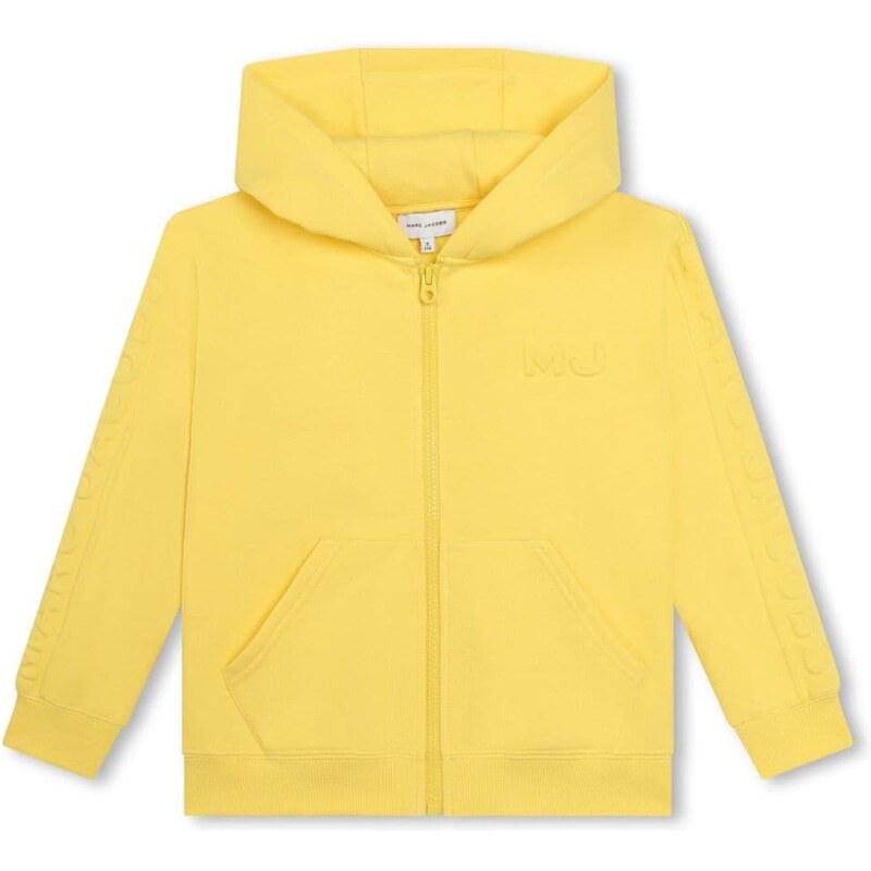 Marc Jacobs Kids logo-embossed zip-up hoodie - Yellow