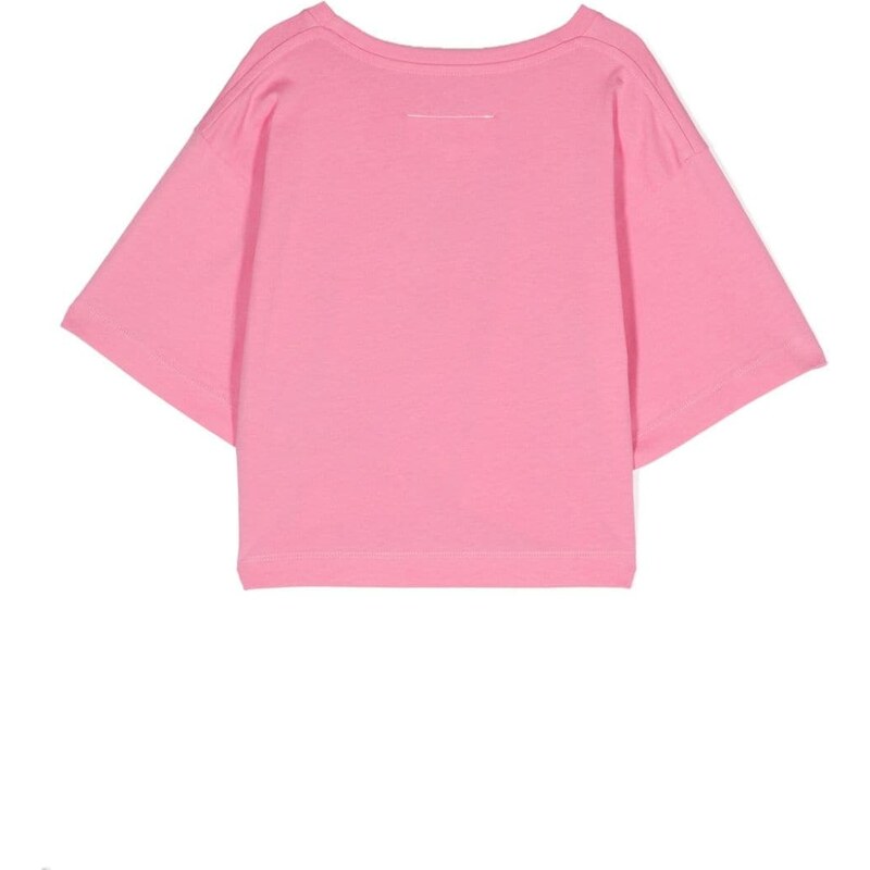 MM6 Maison Margiela Kids glitter-embellished T-shirt - Pink