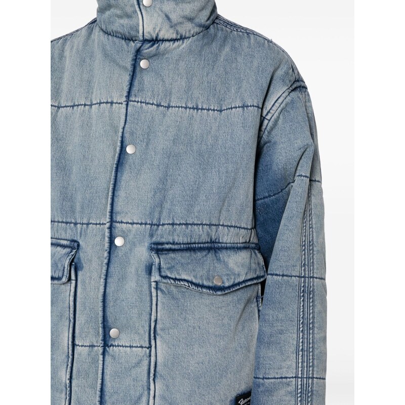 FIVE CM quilted padded denim jacket - Blue