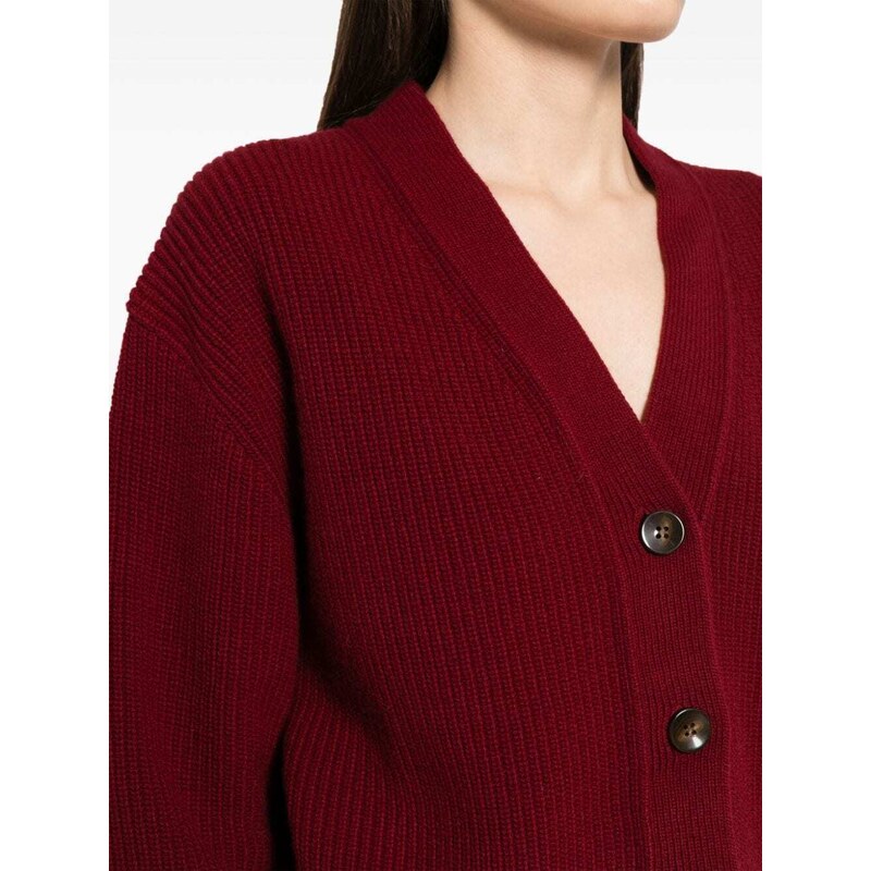 STUDIO TOMBOY V-neck wool cardigan - Red