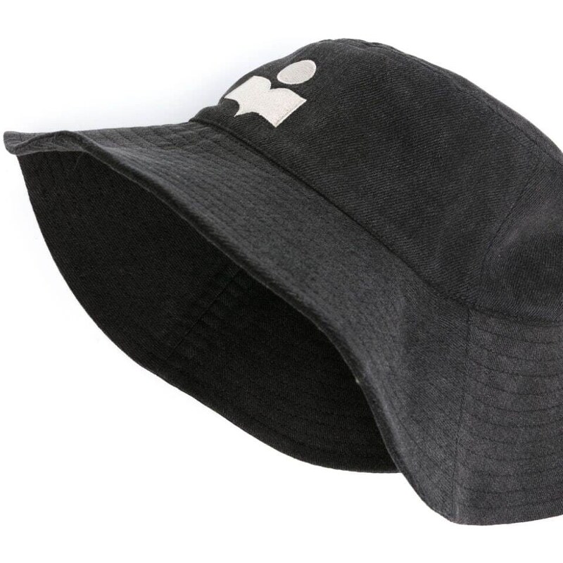 ISABEL MARANT Delya logo-embroidered bucket hat - Grey