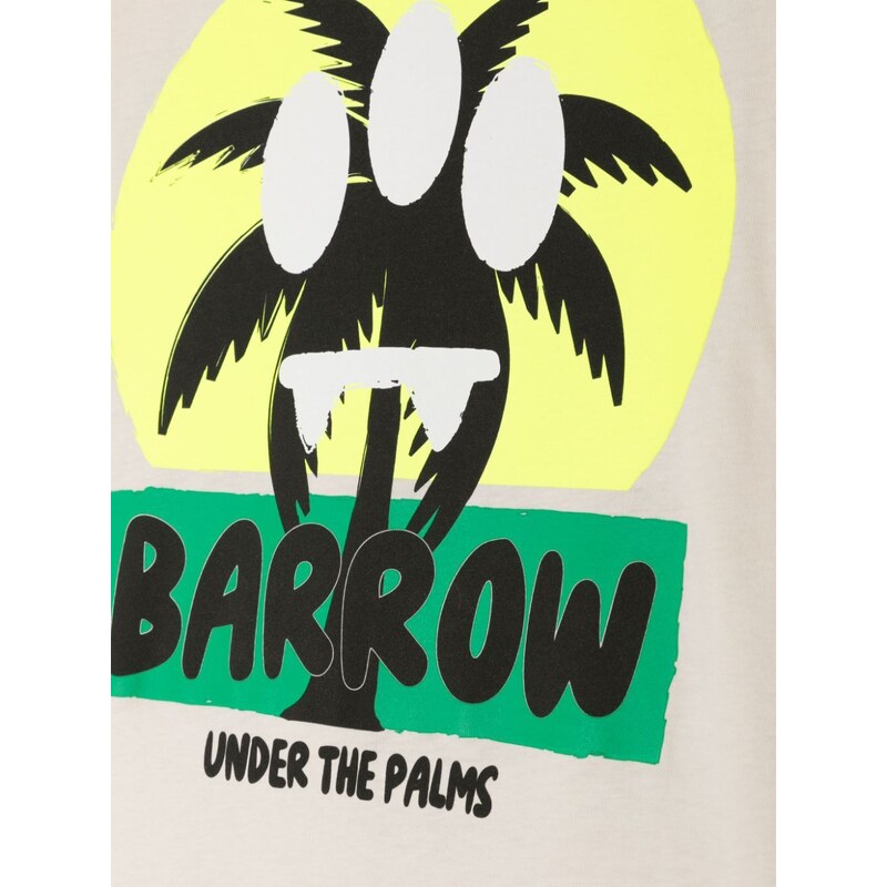 Barrow kids graphic-print cotton T-shirt - Neutrals