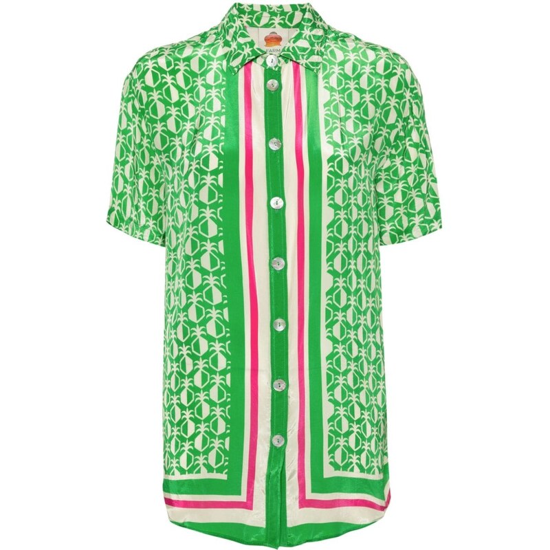 FARM Rio pineapple-printed shirt - Green