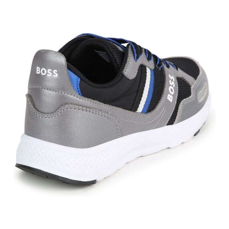 BOSS Kidswear colour-block panelled sneakers - Black