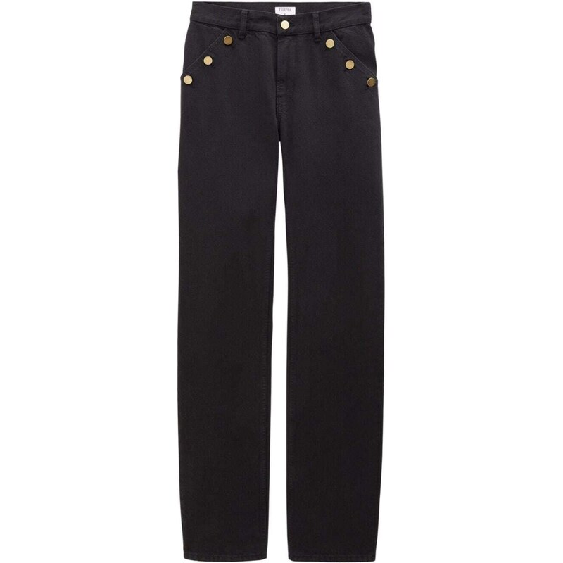 Filippa K Classic button-detail straight-leg jeans - Black