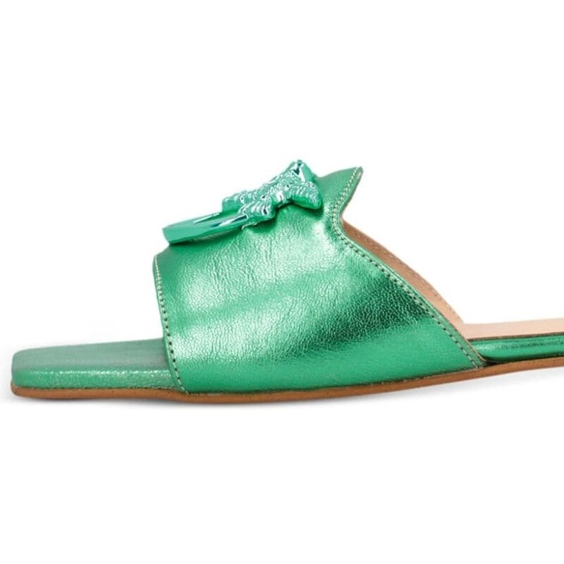PINKO Marli 02 laminated-leather sandals - Green