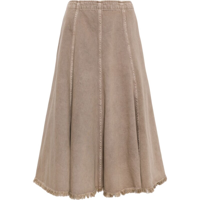 b+ab A-lined denim skirt - Brown