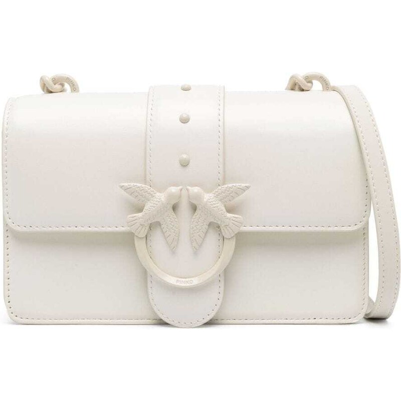 PINKO small Love One Simply leather bag White GLAMI.eco