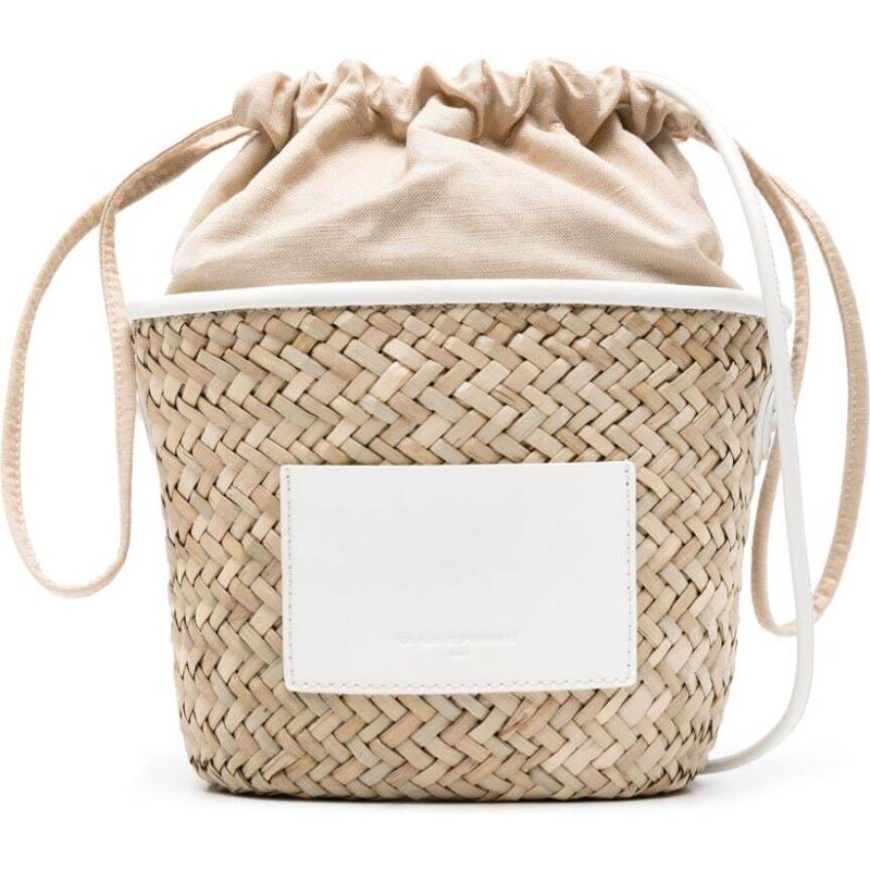 Claudie Pierlot small Straw Basket bucket bag Neutrals GLAMI.eco