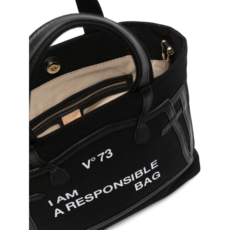 V°73 Responsible canvas shoulder bag - Black
