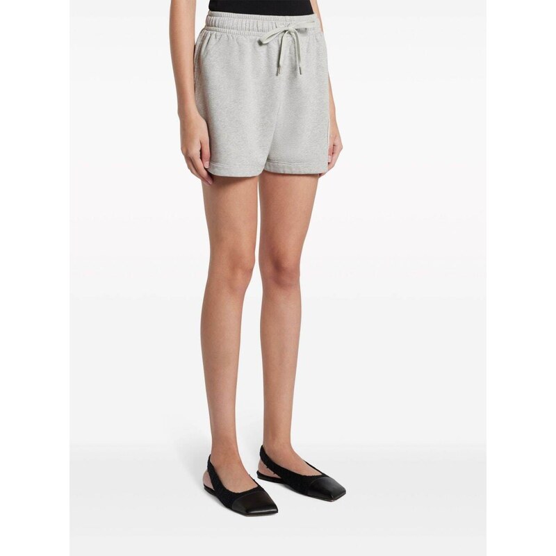 Stella McCartney logo-appliqué cotton shorts - Grey