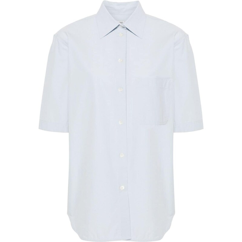 TOTEME spread-collar cotton blouse - Black