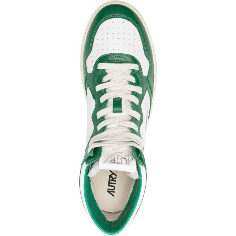Autry Medalist panelled leather sneakers - White