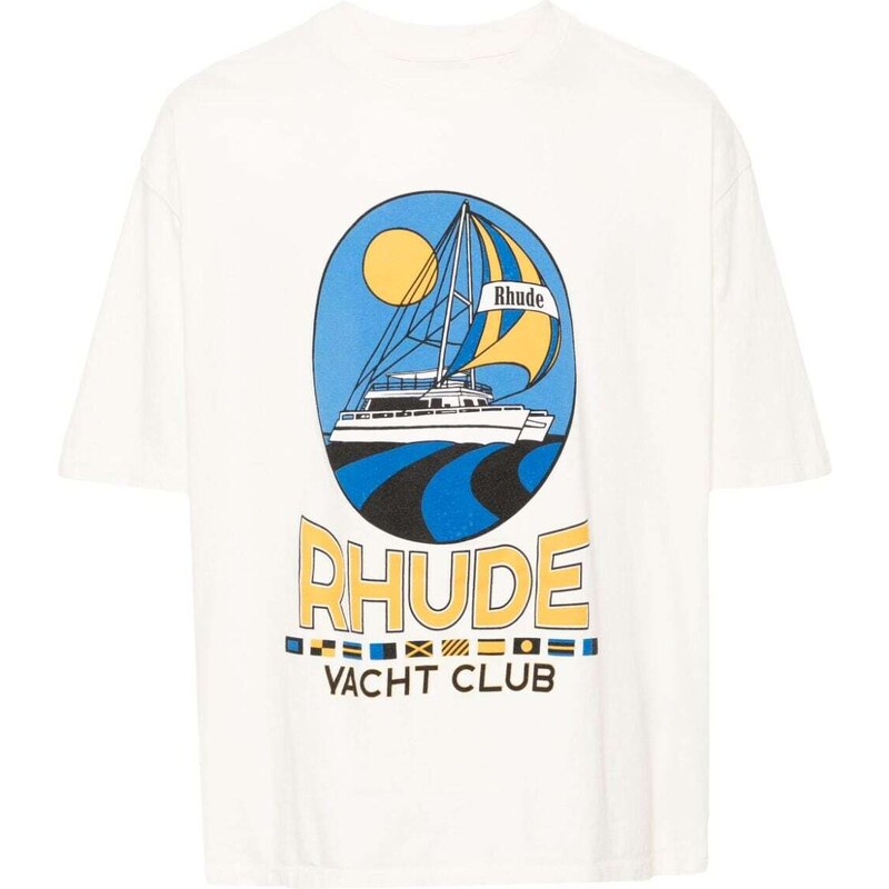 RHUDE Yacht Club cotton T-shirt - White