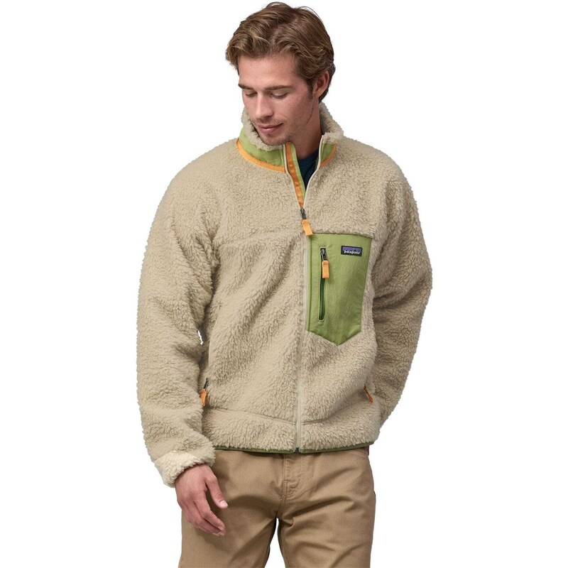 Patagonia Men s Classic Retro X Fleece Jacket Dark Natural w Buckhorn Green XL