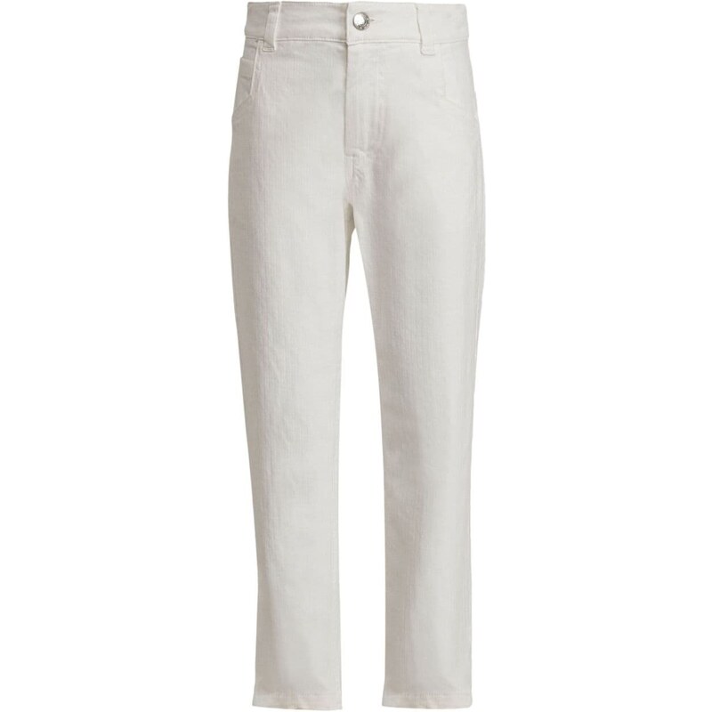 ETRO KIDS logo-embroidered slim-fit jeans - White