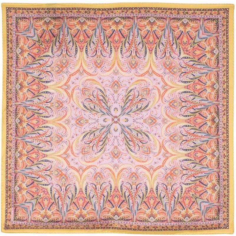 ETRO geometric-print silk scarf - Purple
