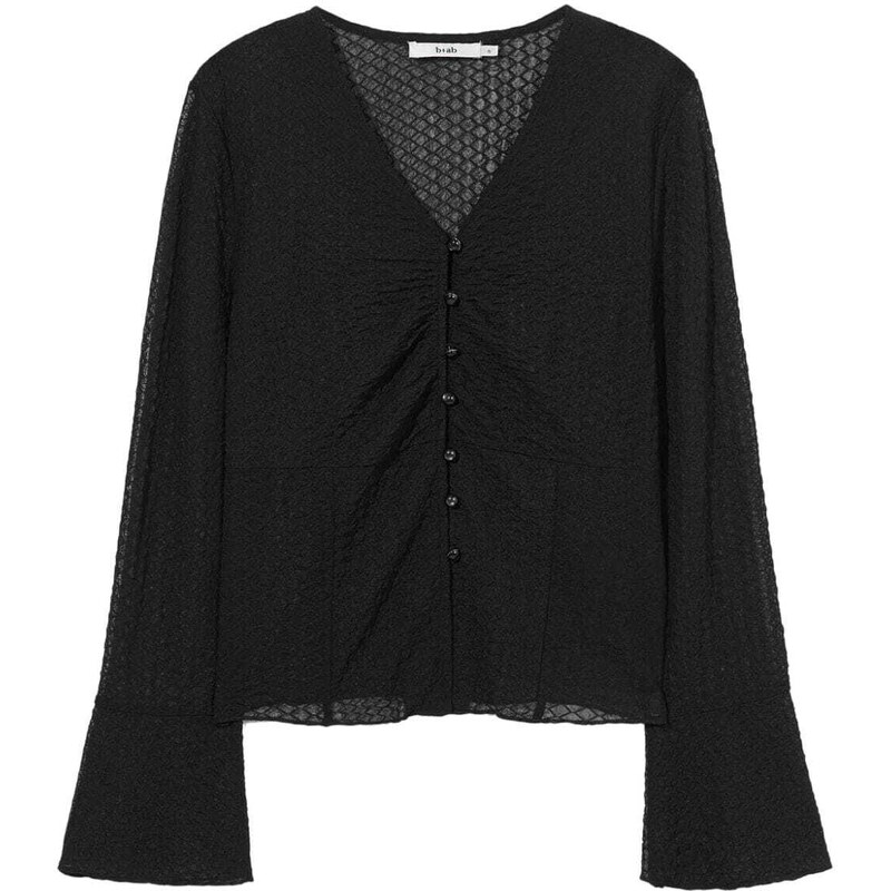 b+ab open-knit cardigan - Black