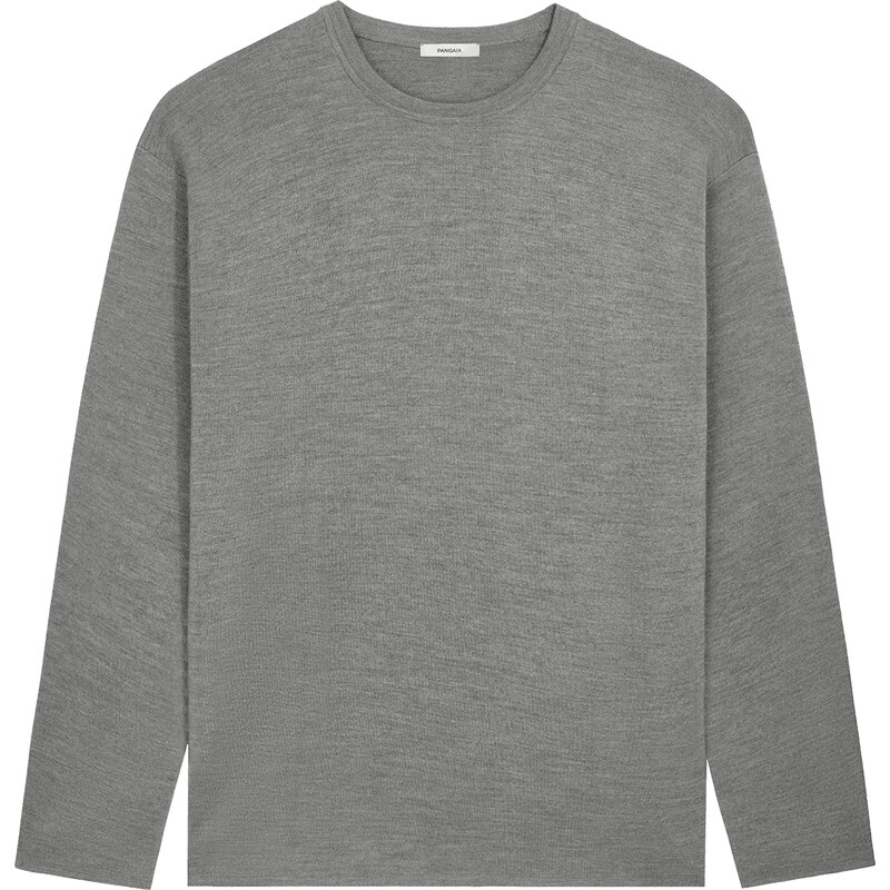 PANGAIA - Regenerative Merino Wool Sweater - grey marl
