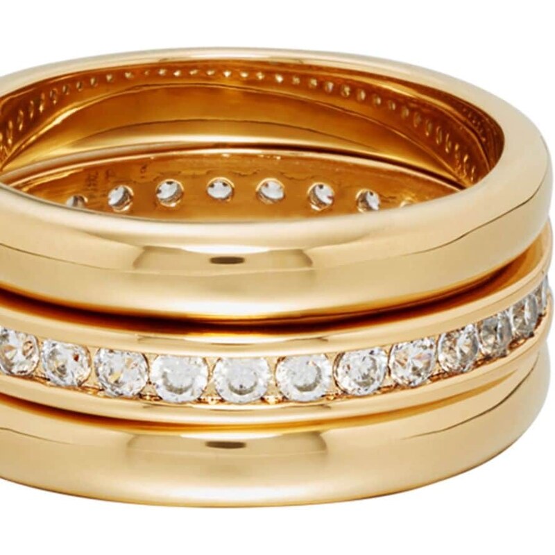 Roxanne Assoulin The Luminaries ring stack - Gold