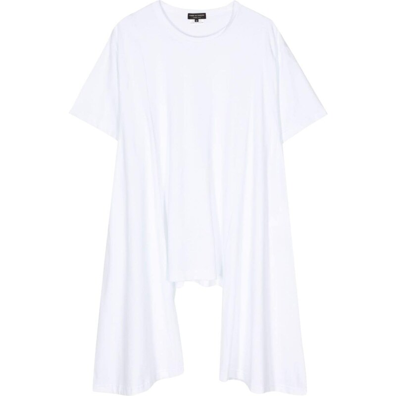 Comme des Garçons Homme Plus draped-detail cotton T-shirt - White